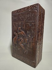 BOITE A CIGARES ANCIENNE DON QUIJOTE DE LA MANCHA / DECOR RELIEF / VINTAGE