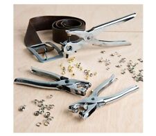 Pince à oeillets pinces emporte piece à boutons pression + accessoires 3 pieces