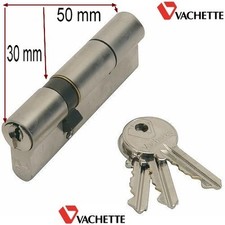 VACHETTE,Cylindre Sécurité,Sureté, 80 mm ,3 Clés,,30-50 mm,Canon,Barillet,Verrou