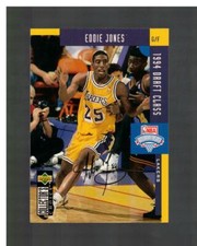 1994-95 COLLECTOR'S CHOICE EDDIE JONES #415 GOLD SCRIPT LA LAKERS