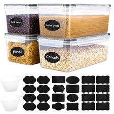 Lot de 4 Boite Rangement Cuisine 3.2L Boîte de Conservation Alimentaire en Pl...