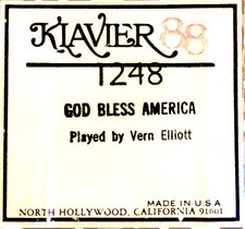 Klavier 88 GOD BLESS AMERICA