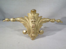 ANCIEN ELEMENT PALMETTE EN BOIS SCULPTE DORE A LA FEUILLE NAPOLEON III BOISERIE