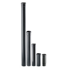 TUYAU DE CHEMINÉE POÊLE À PELLETS NOIR DIAMÈTRE 80 LONGUEUR 2000