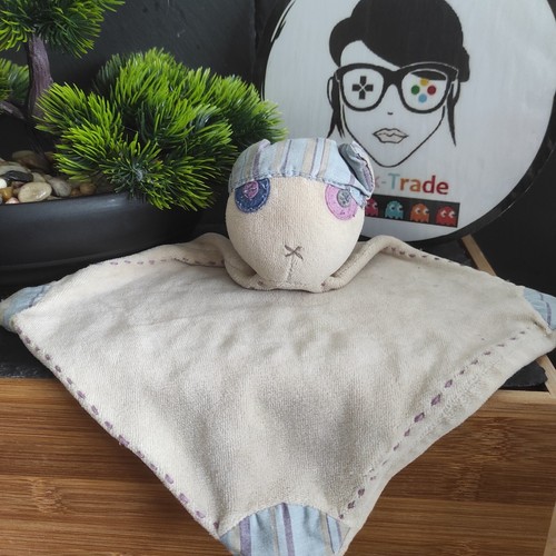Doudou plat chat gris marron