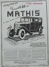 PUBLICITE MATHIS AUTOMOBILE LA
