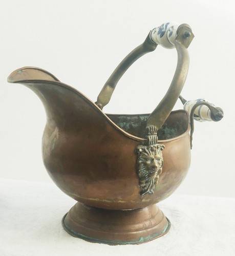Ancien seau charbon en - seau,