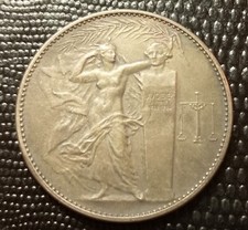 MEDAILLE UNION DES INDUSTRIES CHIMIQUES 1936 ARGENT 37 mm