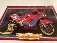 Godier Genoud 1000 Boomerang 1988 fiche carte moto passion collection Atlas