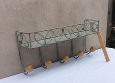 PORTE MANTEAUX METALIQUE - 5 PATERES - ANCIEN - VINTAGE