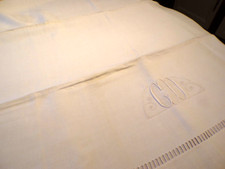 Linge ancien Drap lin blanc