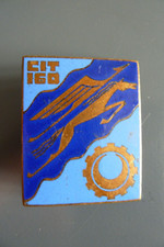 ORIGINAL MILITAIRE INSIGNE 160° CENTRE INSTRUCTION DU TRAIN / DRAGO TBE