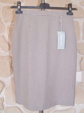 Jupe vichy marron et blanche