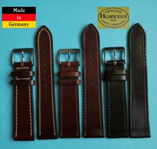 XS Cordovan Shell Horween Bracelet 17,18,19 20mm 2.WAHL Noir Braun Galopper 43