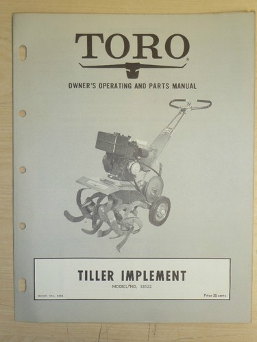 Toro tiller owners operating - tiller, owners,