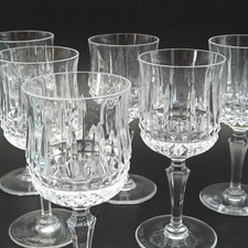 SÈVRES - 6 VERRES À VIN ROUGE EN CRISTAL Modèle SAVANNAH 