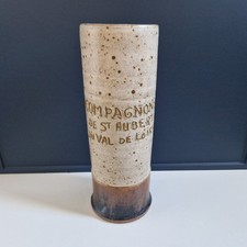 Vase Rouleau En Grès Émaillé Signé JP (Jean-Pierre Prud'homme) Céramique Vintage