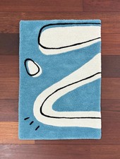 Tapis touffeté main tapisserie fait main neuf, tapis moderne, tapis art déco