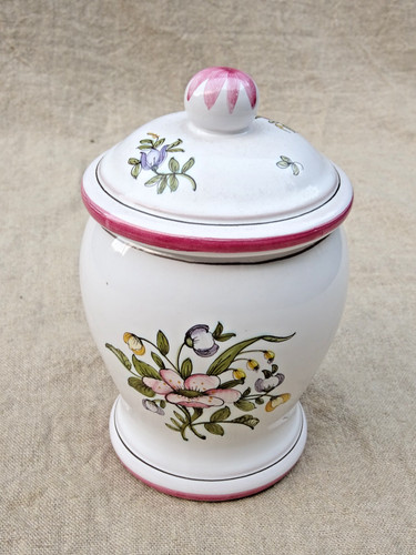 Pot couvert faïence décor - en,