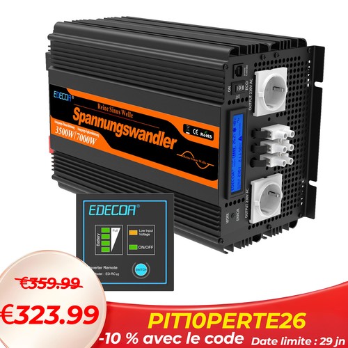 Edecoa convertisseur 24v 220v - convertisseur,