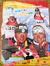 Affiche Poster Biathlon ski Saugeais - JO TURIN 2006 -Montbenoît - No PARIS 2024