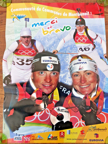 Affiche poster biathlon ski - biathlon,
