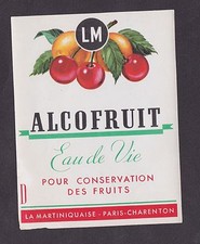 Ancienne étiquette Alcool