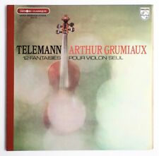 ARTHUR GRUMIAUX Telemann violin solo fantasias french Philips STEREO LP