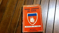 vintage-guide general de PARIS-annees 50-plan metro autobus-RATP-l'indispensable