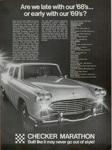 1968 1969 checker marathon - checker,