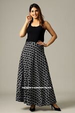 Jupe Indienne En Coton Imprimée Longue Femme Ethnique Ikat