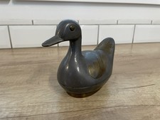 Canard En Étain Avec Dorures Boite Vintage 14 Cm Environ 