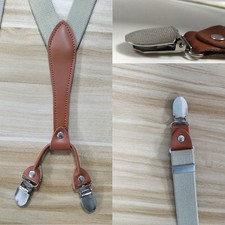 Bretelles homme solides bretelles réglables 4 clips