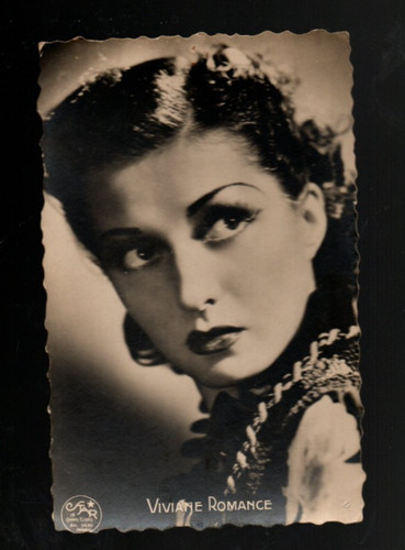 Carte postale viviane romance - postale,