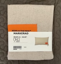 Housse Taie Coussin IKEA Virgil Abloh MARKERAD 40X65 (16x26") Neuve Off-white