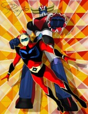 PLAQUE METAL  GOLDORAK  30 X 20 CM