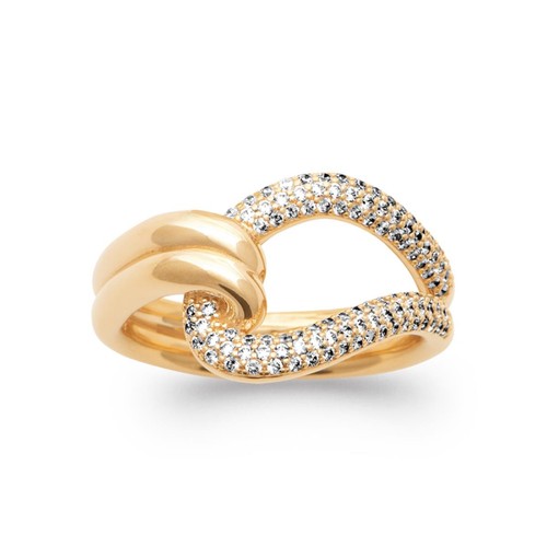 Bague forme noeud zirconium