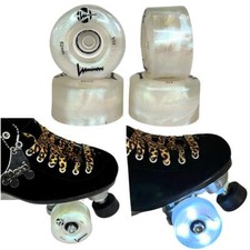 Roues De Roller Lumineuses LED Remplaçantes (4 Pièces) 62Mm 85A Perle Blanche