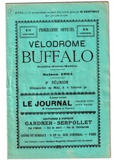 Programme Vélodrome BUFFALO du dimanche 29 mai 1904