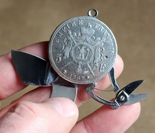 Rare  Napoléon III Onglier Manucure  Piece 5 Fr 1867 SILVER  Argent Empire