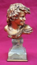 Original Enfant Rieur Laughing Child Gilt Bronze Sculpture Injalbert Siot Paris