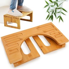 Tabouret De Toilette, Pliante Bambou Toilettes Tabouret, pour Soulager Les In...