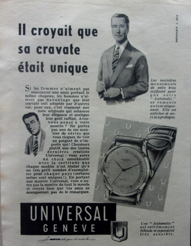 Publicité montre universal - montre,