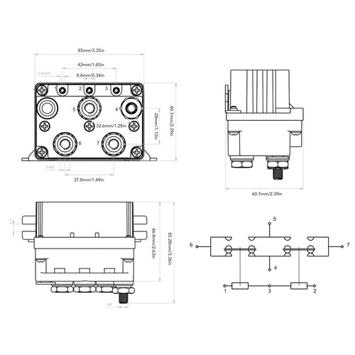 Winch relay 12v 500a high - relay,