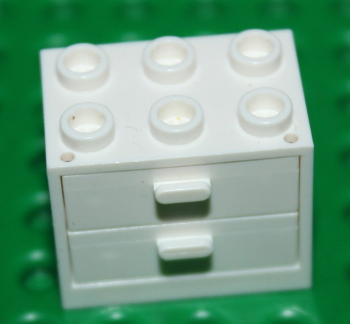 Lego white container cupboard - white,