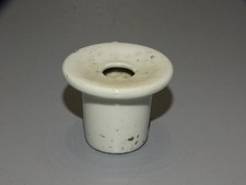 -ANCIEN ENCRIER BUREAU ECOLIER PORCELAINE BLANCHE COLLECTION ECRITURE PLUME