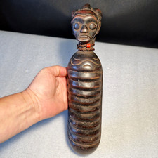 🔅 Guiro Africain cuillère Fang instrument musique