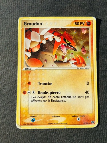 Carte pokémon groudon 106 - carte,