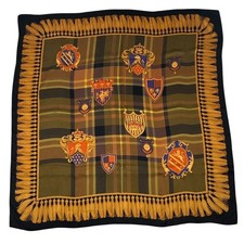 Foulard en soie sans marque avec motif imprimé 134 x 134 cm