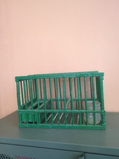 Cage oiseau bois vintage